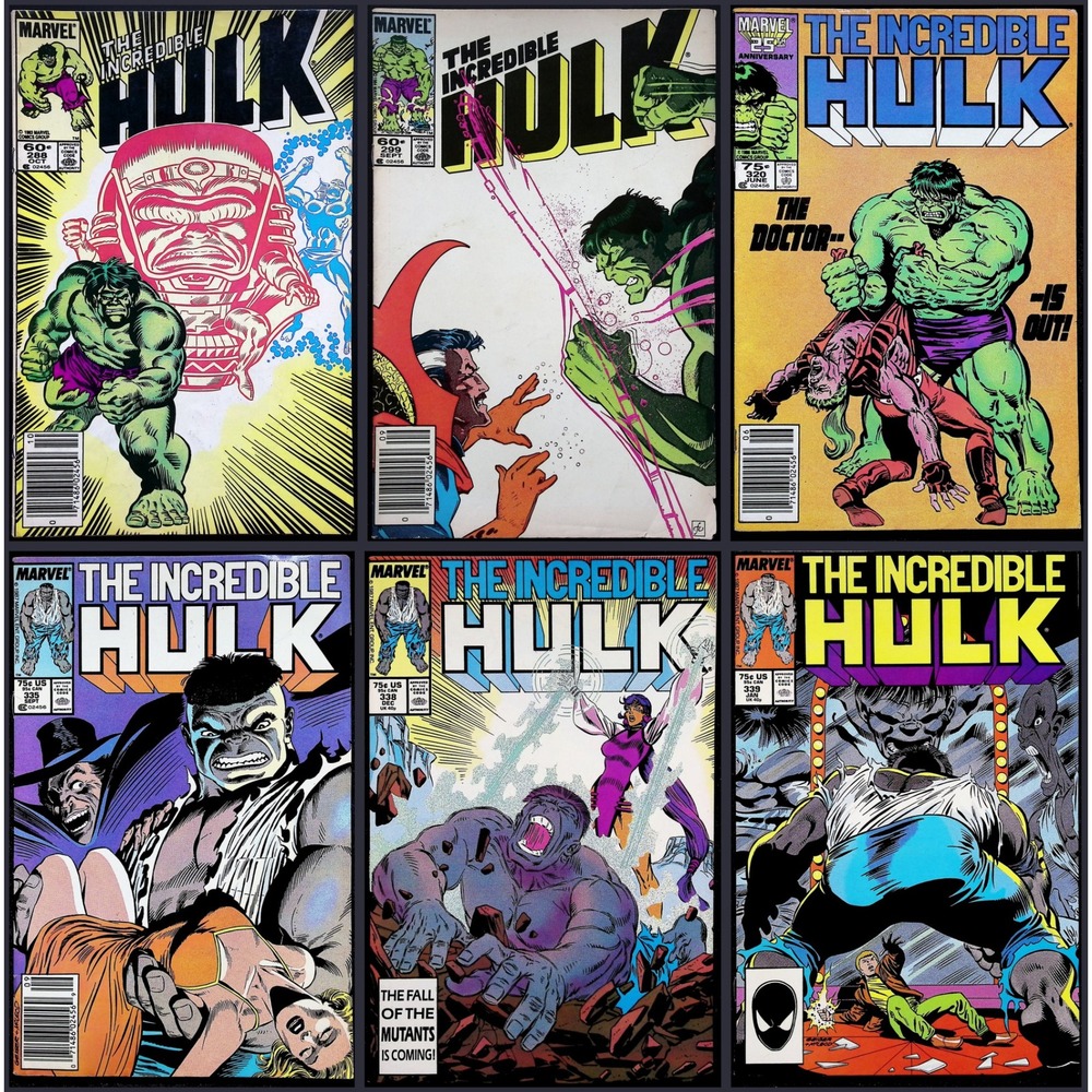 Incredible Hulk No. 288 299 320 335 338 339 Comic Book Marvel 1980s McFarlane